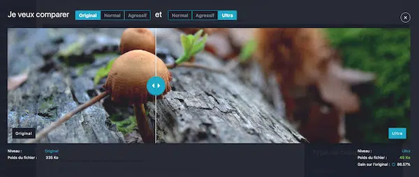 image compression with imagify