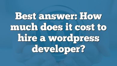 Best answer: How much does it cost to hire a wordpress developer?