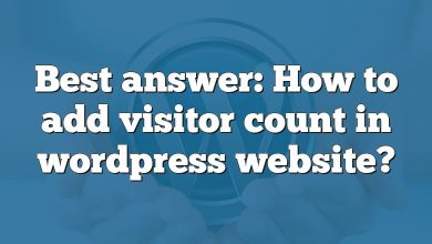 Best answer: How to add visitor count in wordpress website?