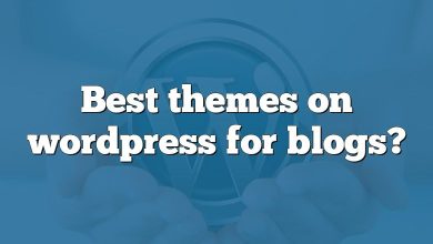 Best themes on wordpress for blogs?