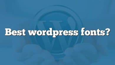 Best wordpress fonts?