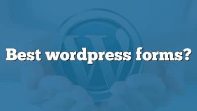 Best wordpress forms?