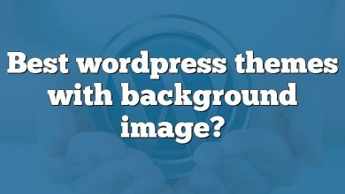 Best wordpress themes with background image?