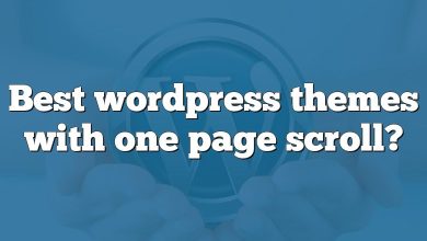 Best wordpress themes with one page scroll?