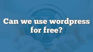 Can we use wordpress for free?