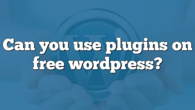 Can you use plugins on free wordpress?