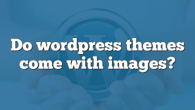 Do wordpress themes come with images?