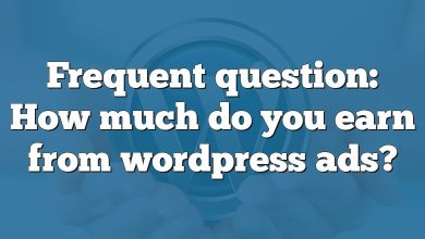Frequent question: How much do you earn from wordpress ads?