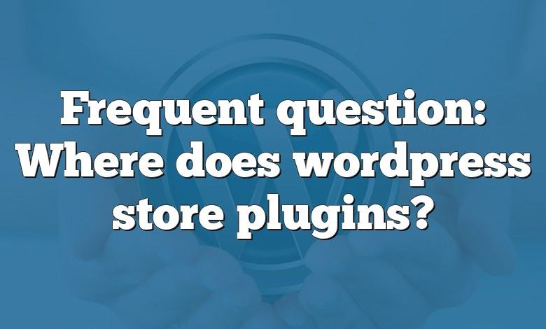 Frequent question: Where does wordpress store plugins?