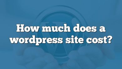 How much does a wordpress site cost?