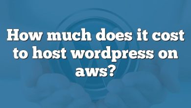 How much does it cost to host wordpress on aws?