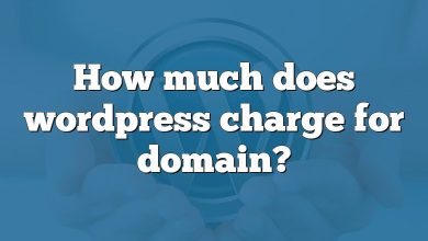 How much does wordpress charge for domain?