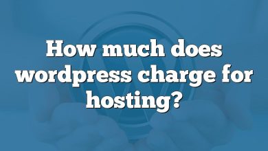 How much does wordpress charge for hosting?
