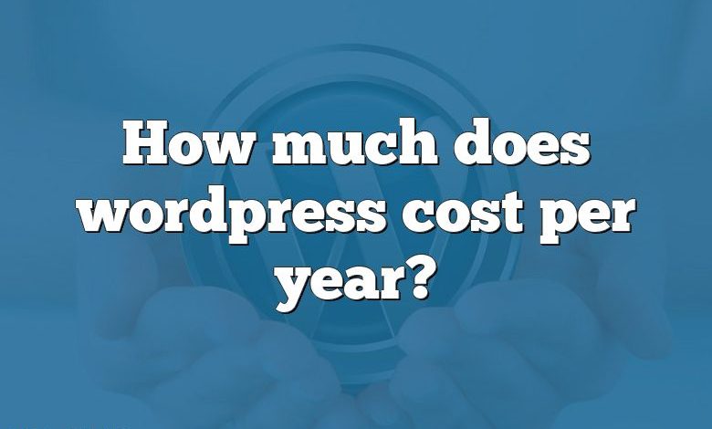 How much does wordpress cost per year?