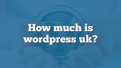 How much is wordpress uk?