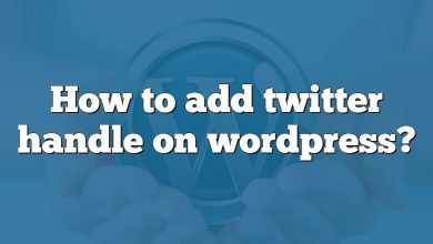 How to add twitter handle on wordpress?