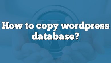 How to copy wordpress database?