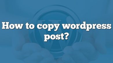 How to copy wordpress post?