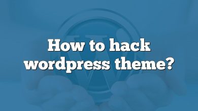 How to hack wordpress theme?