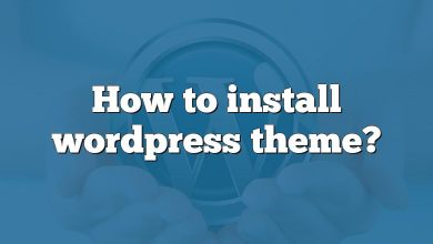 How to install wordpress theme?