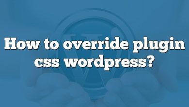 How to override plugin css wordpress?