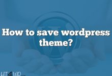 How to save wordpress theme?