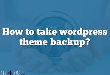 How to take wordpress theme backup?