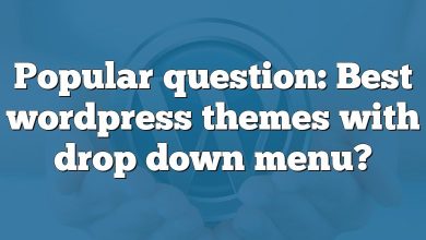 Popular question: Best wordpress themes with drop down menu?