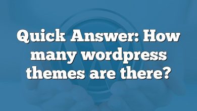 Quick Answer: How many wordpress themes are there?