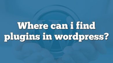 Where can i find plugins in wordpress?