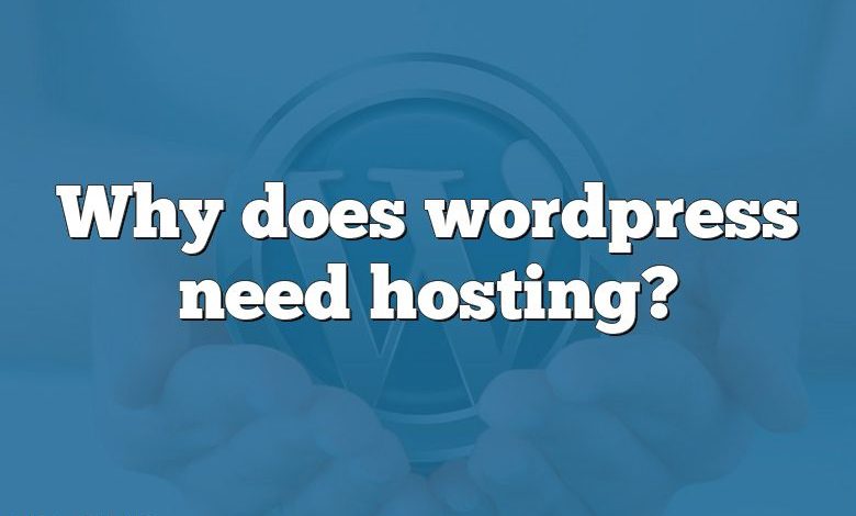 Why does wordpress need hosting?