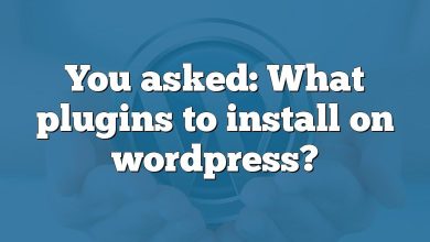 You asked: What plugins to install on wordpress?