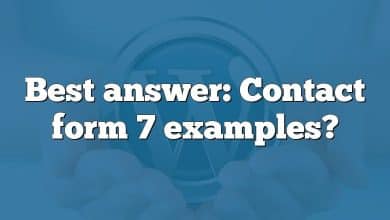 Best answer: Contact form 7 examples?