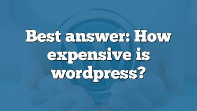 Best answer: How expensive is wordpress?