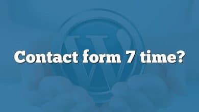 Contact form 7 time?