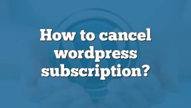 How to cancel wordpress subscription?