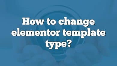 How to change elementor template type?
