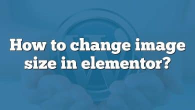 How to change image size in elementor?