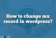 How to change mx record in wordpress?