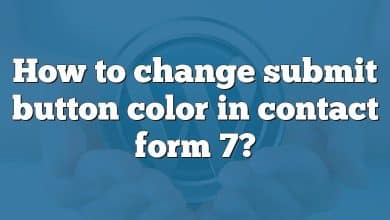 How to change submit button color in contact form 7?