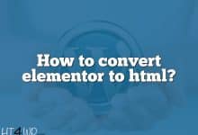 How to convert elementor to html?