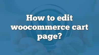 How to edit woocommerce cart page?