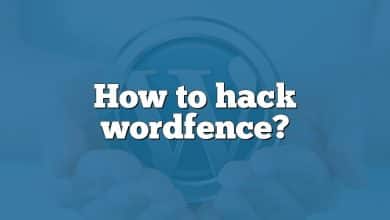How to hack wordfence?