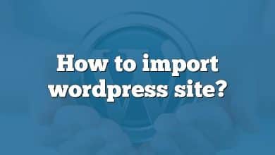 How to import wordpress site?