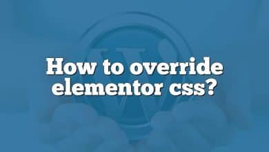 How to override elementor css?