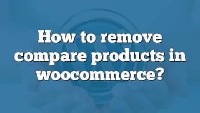 How to remove compare products in woocommerce?