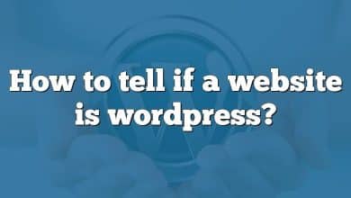 How to tell if a website is wordpress?
