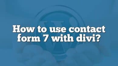 How to use contact form 7 with divi?