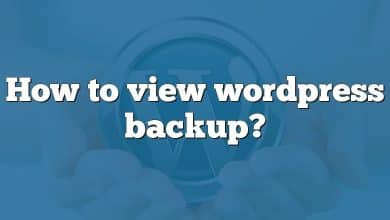 How to view wordpress backup?