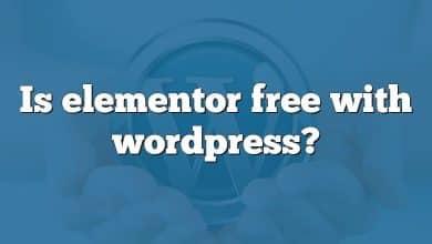 Is elementor free with wordpress?